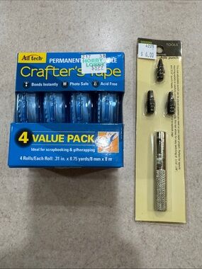 NWT Craft Hole Punch Tool Set and 4 Pack Crafters Tape